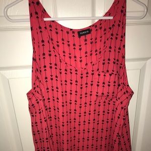 Torrid black feathered arrow tank top